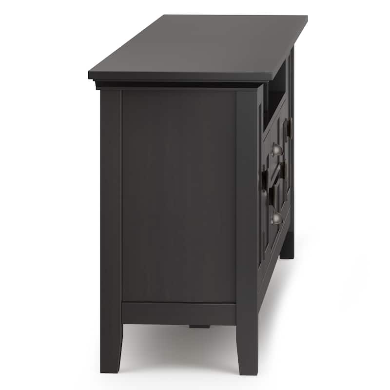 WYNDENHALL Mansfield SOLID WOOD 72 inch Wide Transitional TV Media Stand For TVs up to 80 inches - 72'' W x 16.5'' D x 26'' H