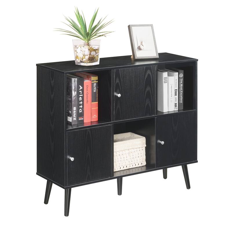 Xtra Storage Cube Organizer Sideboard Console Table with 3 Cubbies and 3 Cabinets