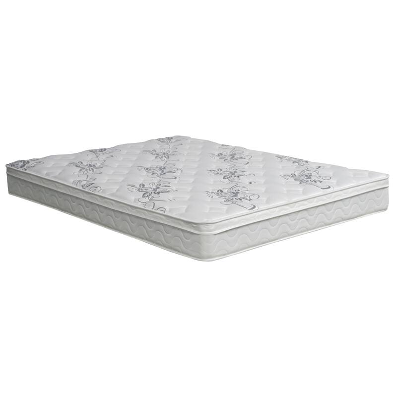 Lone Contemporary White 9-inch Cal King Euro Top Mattress by Furniture of America