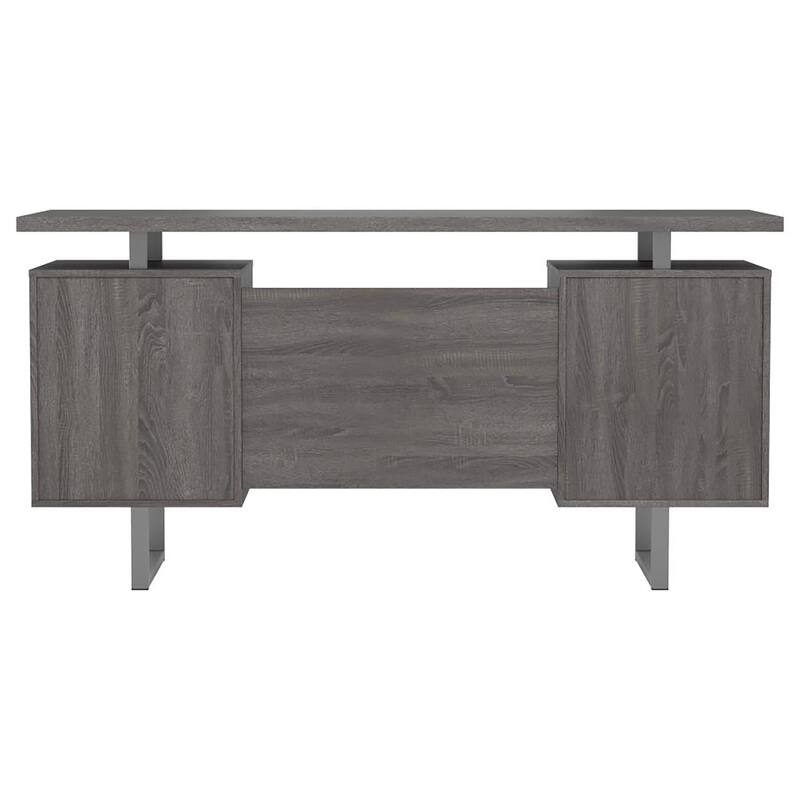 GDFStudio - Marcus Floating Top Modern Office Desk with Storage and Sleek Contemporary Style