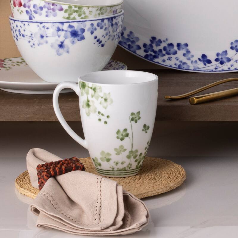 Noritake Bloomington Road Set of 4 Mugs, 16 oz.
