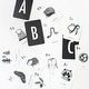 preview thumbnail 1 of 3, Wee Gallery Woodland Alphabet Cards - Black - N/A