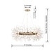 preview thumbnail 3 of 7, Liria 9-Light Brushed Silver-ish Champagne Beads Firework Chandelier