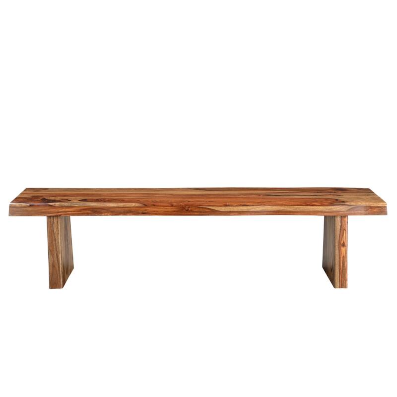 Avenue 68" Live Edge Wood Dining Bench