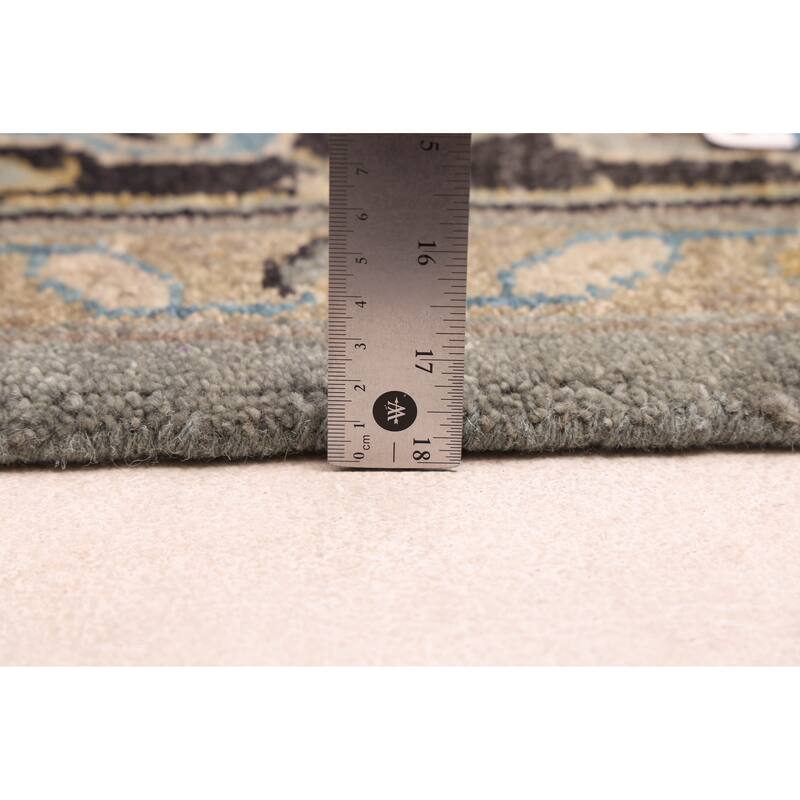 ECARPETGALLERY Hand-knotted Finest Agra Jaipur Teal Wool Rug - 7'11 x 11'8