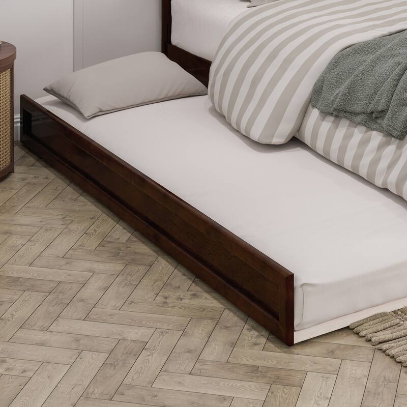 Barcelona Panel Platform Bed with Twin XL Trundle