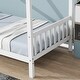 preview thumbnail 40 of 44, Twin Size Solid Wood House Frame Platform Bed, with Headboard and Footboard, with Underbed Storage Space, Minimalist Kids Bed