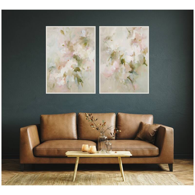 Kate and Laurel Bloom No. 1 & No. 2 2 Piece Framed Canvas Wall Art Set by Amy Lighthall