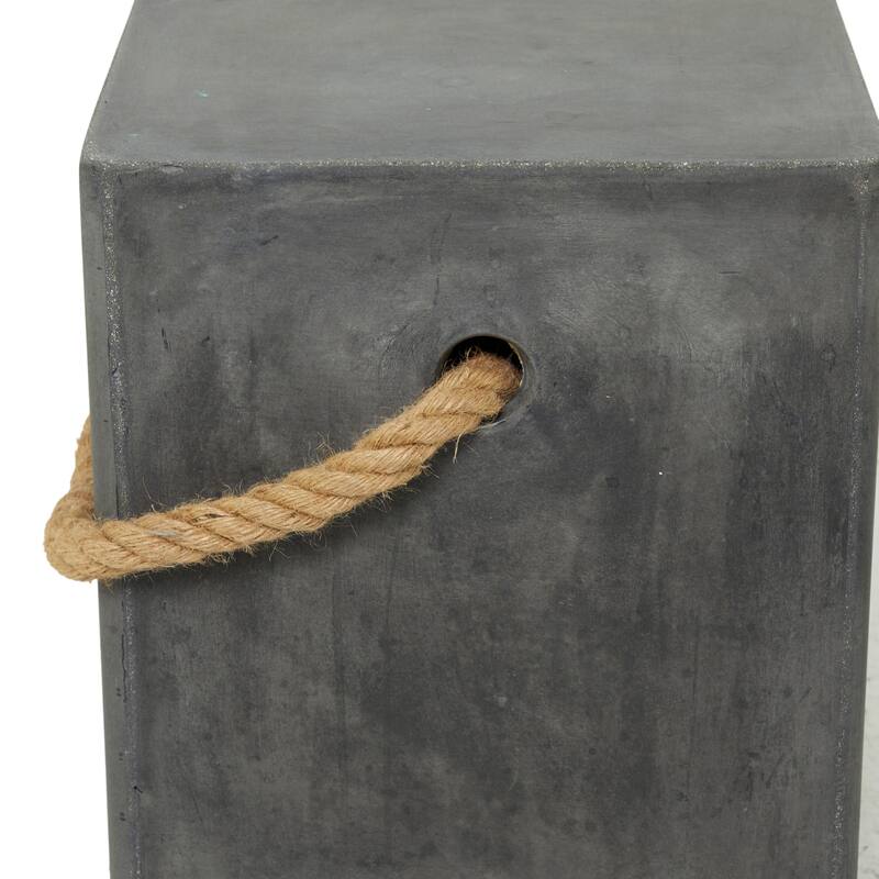 Fiber clay Contemporary Outdoor Accent Table - 15 x 15 x 18