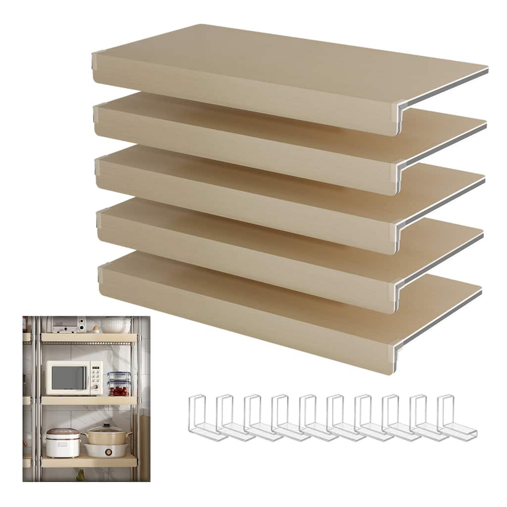 24 in 5 Pcs Wire Shelf Covers Foamed PVC Wire Rack Covers for Removable Closet (Not Wood) Pantry Shelves for Cabinet Bathroom