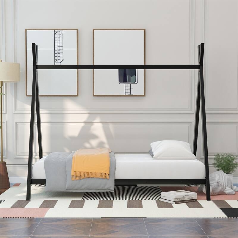 Merax Metal Tent Bed Frame with Slats