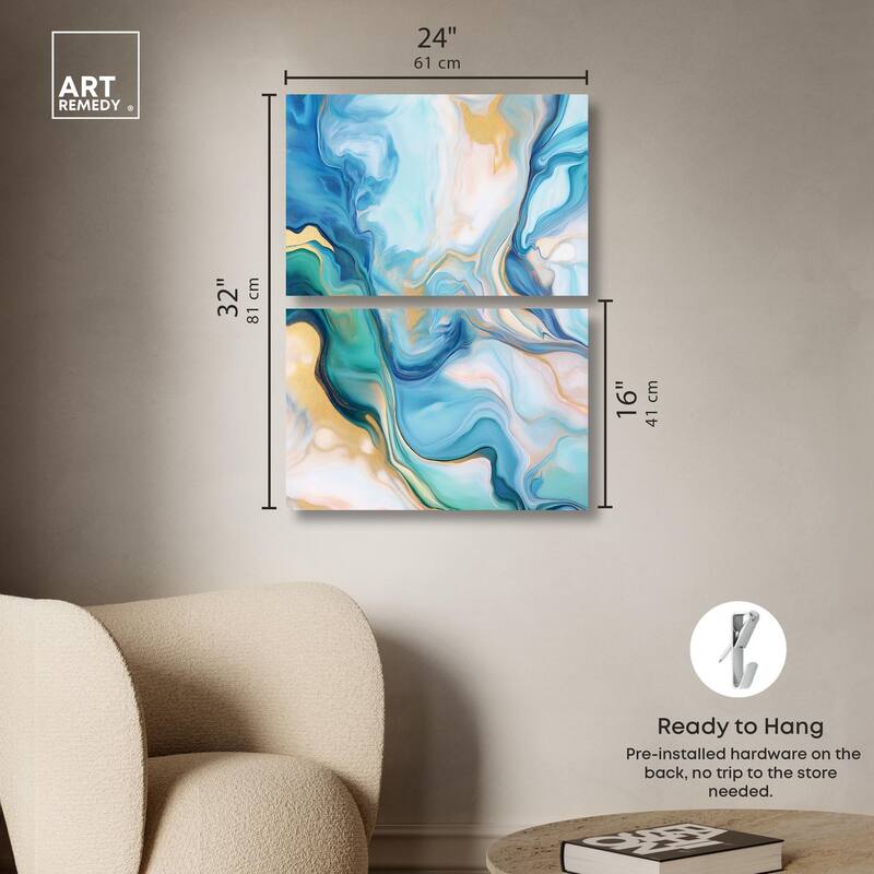 Visions Pastel II Canvas Set of 2 by Art Remedy, Gallery Wrapped