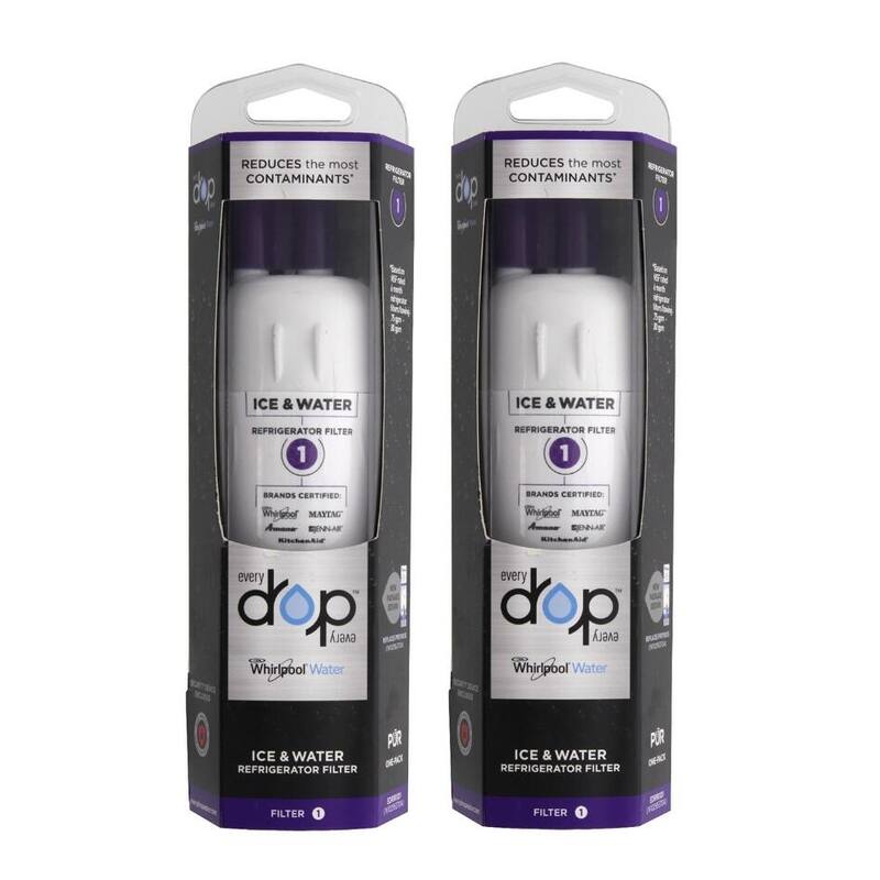 2 Pack Everydrop by Whirlpool Ice and Water Refrigerator Filter 1