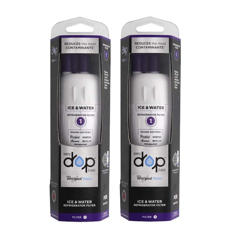 Everydrop by Whirlpool Ice and Water Refrigerator Filter 1, EDR1RXD1 2 Pack 2 pieces On Sale