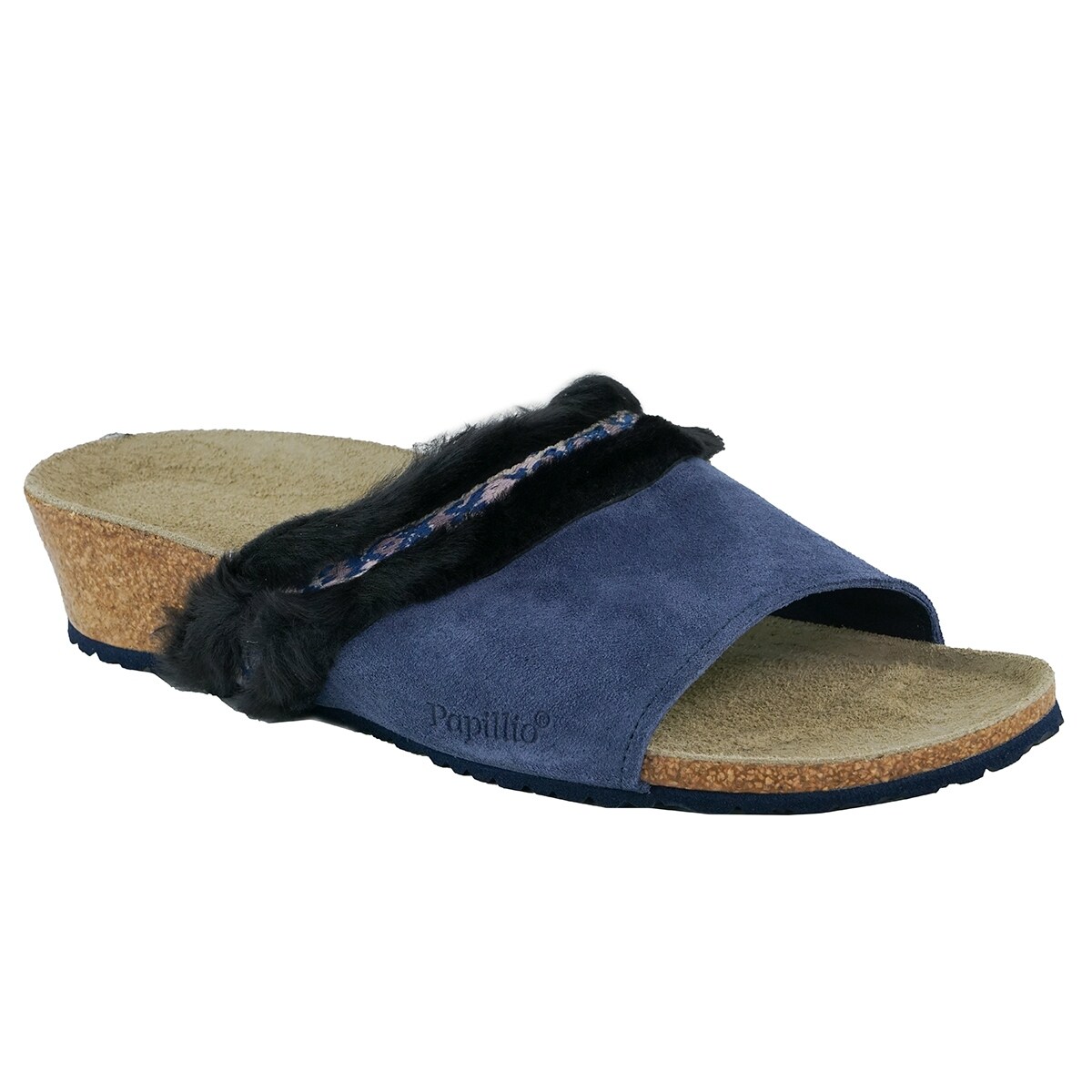 Shop Birkenstock Papillio Women S Amber Suede Leather Fur Sandals