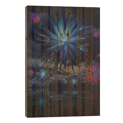 Urchins Print On Wood by Evan Rhodes - Multi-Color