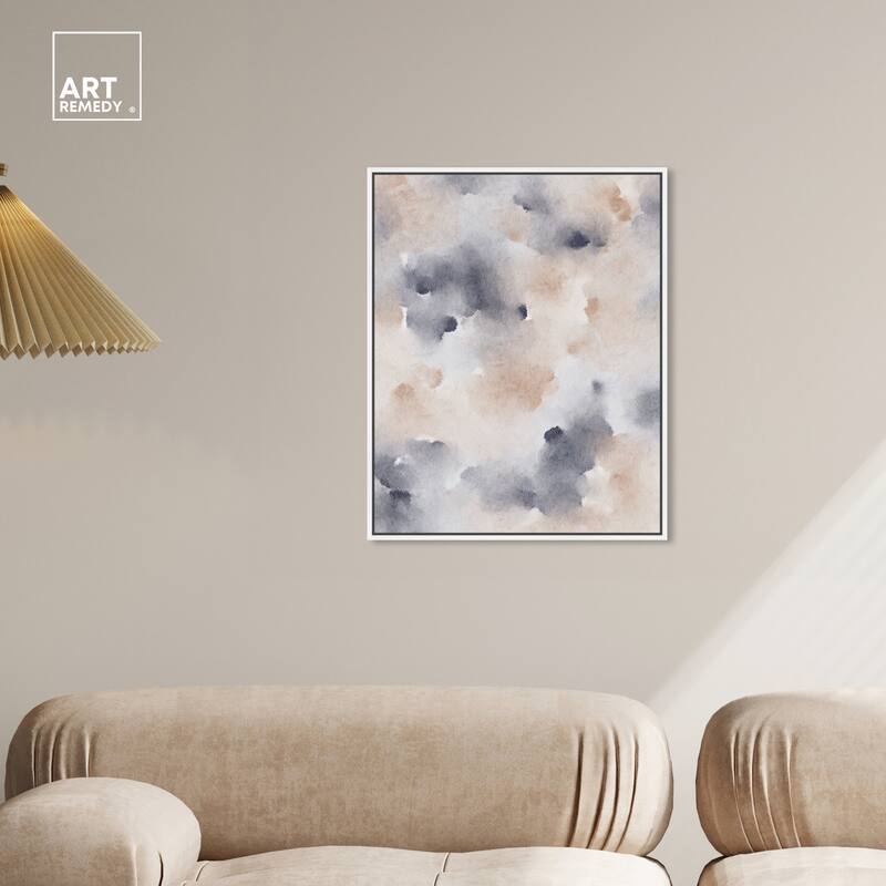 Art Remedy Fluff And Cotton Framed Watercolor Boho Abstracts