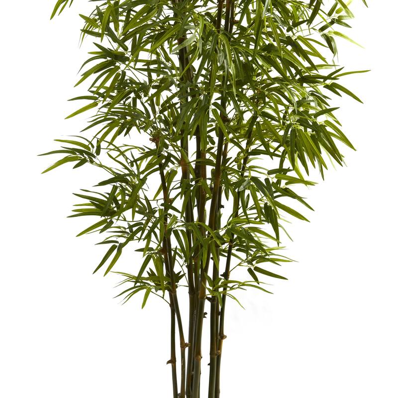 7Ft Faux Bamboo Tree - Realistic Green Tropical Decor for Home Office Living Room - 7ft.