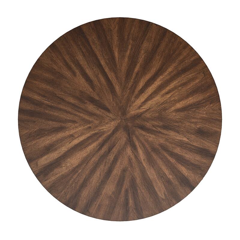 Krumlov Walnut Finish Round 5-Piece Dining Set