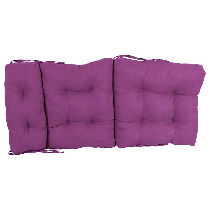 Multi-section Tufted Indoor Microsuede Seat/Back Chair Cushion (Multiple Sizes)