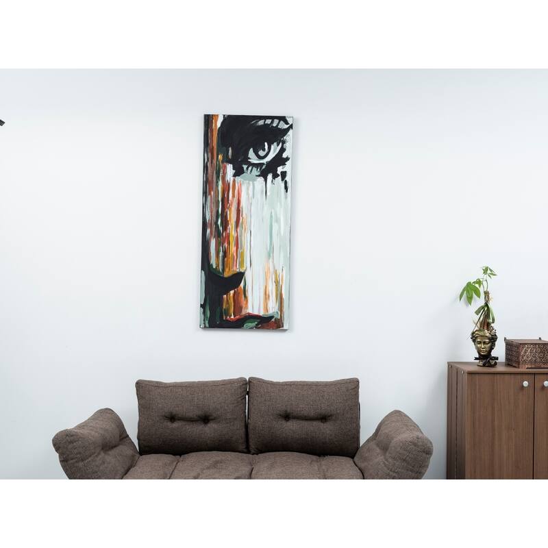 Wandela Wall Canvas Paintings 47'' x 19'' - Grey