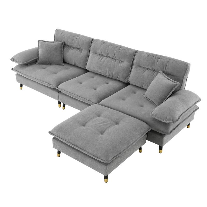 4-seater tufted sofa set