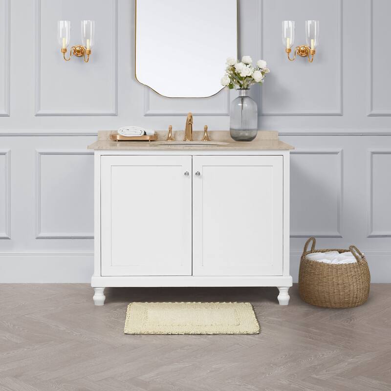 Laura Ashley Ruffle Border Pure Cotton Bath Rugs