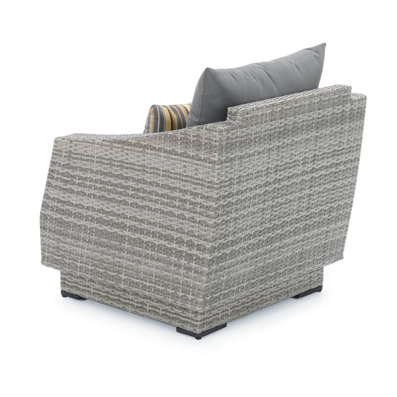 Cannes 3 Piece Aluminum Outdoor Patio Club Chairs & Side Table
