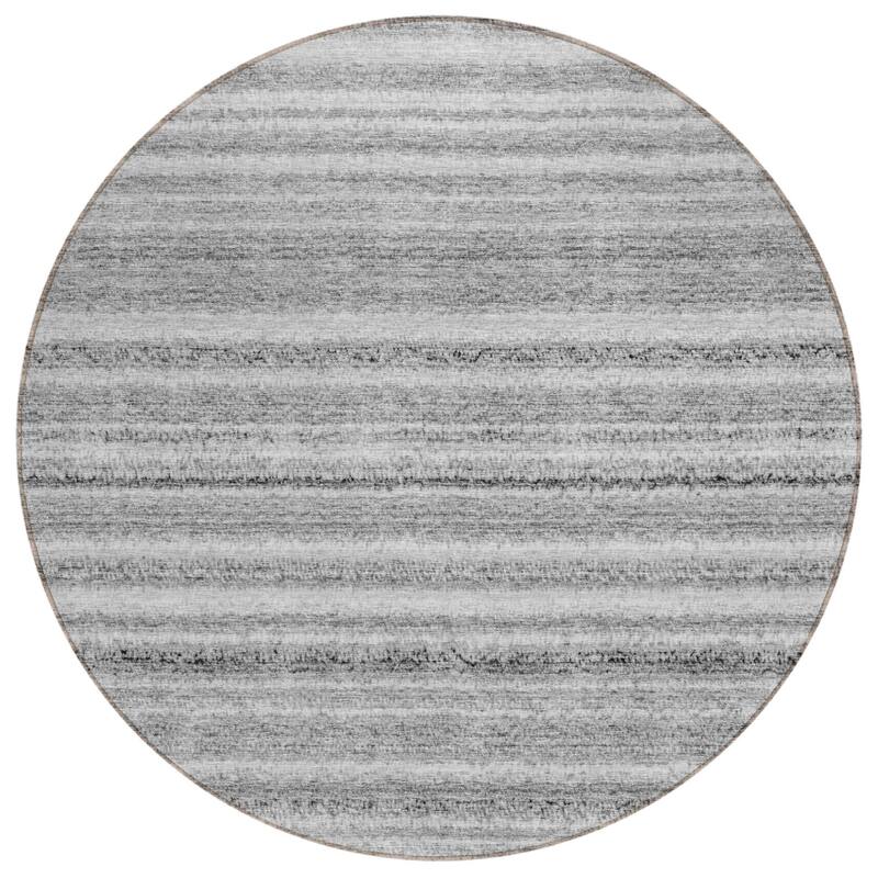 HomeRoots Striped Transitional Rectangle Outdoor Rug