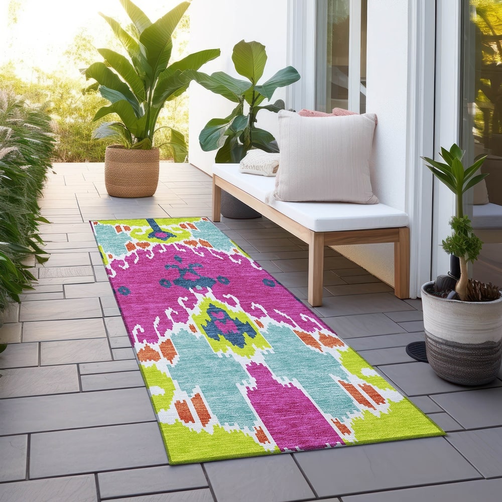 Machine Washable Indoor/ Outdoor Chantille Global Boho Rug
