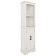 preview thumbnail 10 of 26, GDFStudio - Tall Corner Cabinet with Doors and Open Shelves, Space-Saving Storage Cabinet