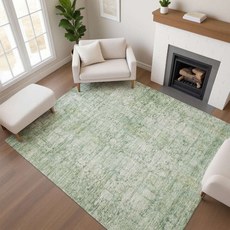 Premium Washable Super Soft Traditional Vintage Mayfield Rug - Aloe - 2'6" x 3'10"