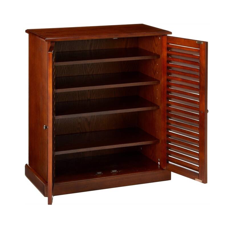 30'' Modern Transitional Design 1pc Shoe Cabinet Adjustable Shelves