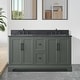 preview thumbnail 2 of 26, Vanity Art 60" Double Sink Bathroom Vanity with Top & Backsplash Vintage Green
