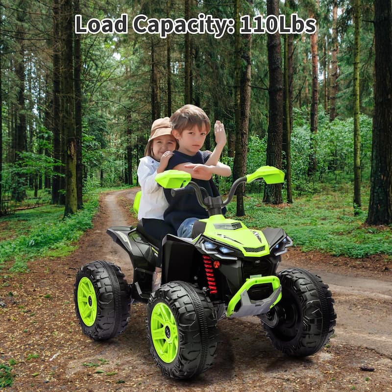 24V Ride on ATV for Kids, 2 Seater Electric Quad Car