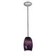 preview thumbnail 1 of 0, Access Lighting Chianti Steel Integrated LED Rod Pendant, Purple Swirl Shade
