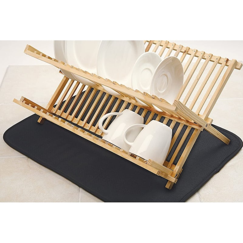 Norpro Washable Microfiber Dish Drainer Glass Drying Mat Pad