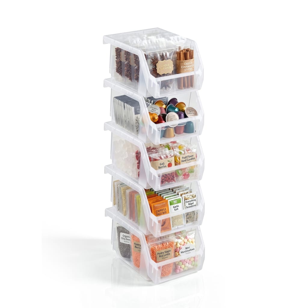 Sorbus Open Front Stackable Kitchen Storage Bin – Pantry & Cabinet Organizer
