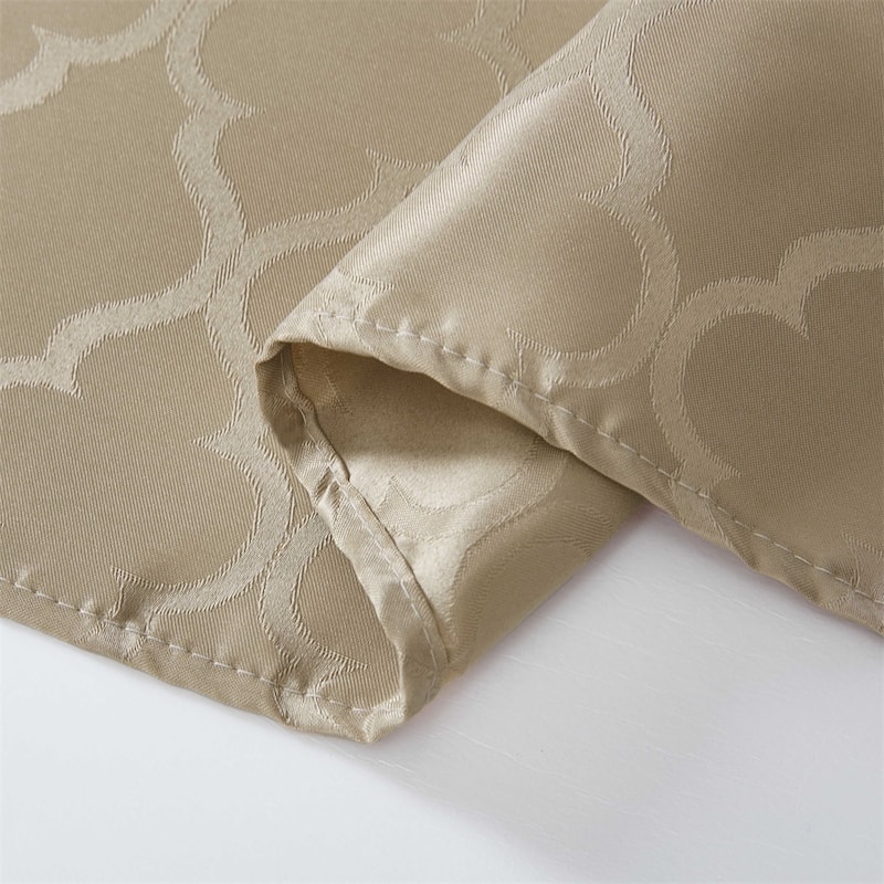 HLC.me Modena Lattice Fabric Tablecloth, Jacquard Fabric Table Cloth for Round Rectangle Table Advanced Water & Fade Resistance