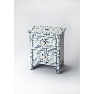 Vivienne Blue Bone Inlay Accent Chest