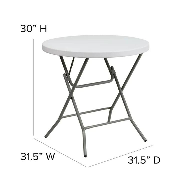 2.63Foot Round Granite White Plastic Folding Table Bed Bath & Beyond