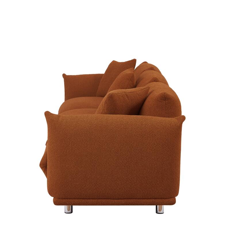 Modern 111" Oversized 3-seater Sofa with Metal Legs and Solid Wood Frame for Living Room