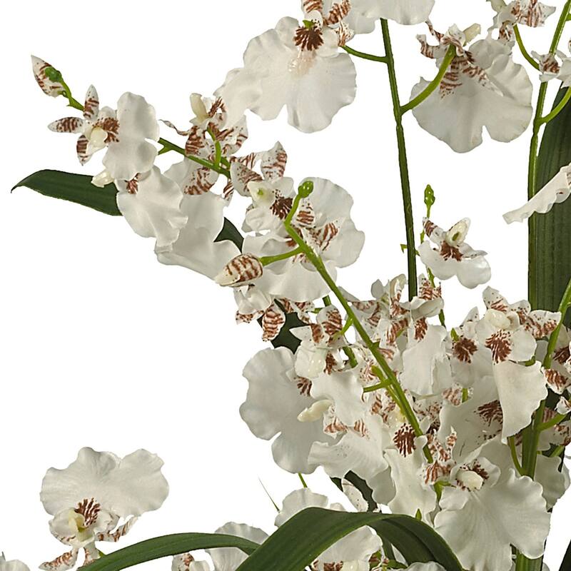Artificial Orchid Arrangement - Silk Flower DÃ©cor, Realistic Indoor Tree Planter, 12"D x 15"W x 19"H - 19