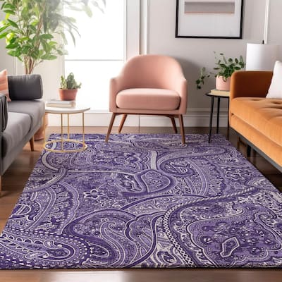 Premium Washable Super Soft Traditional Paisley Mayfield Rug