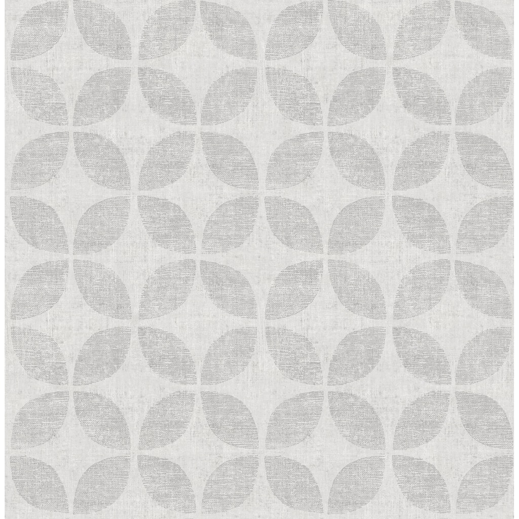 A-Street Prints Polaris Silver Geometric Wallpaper