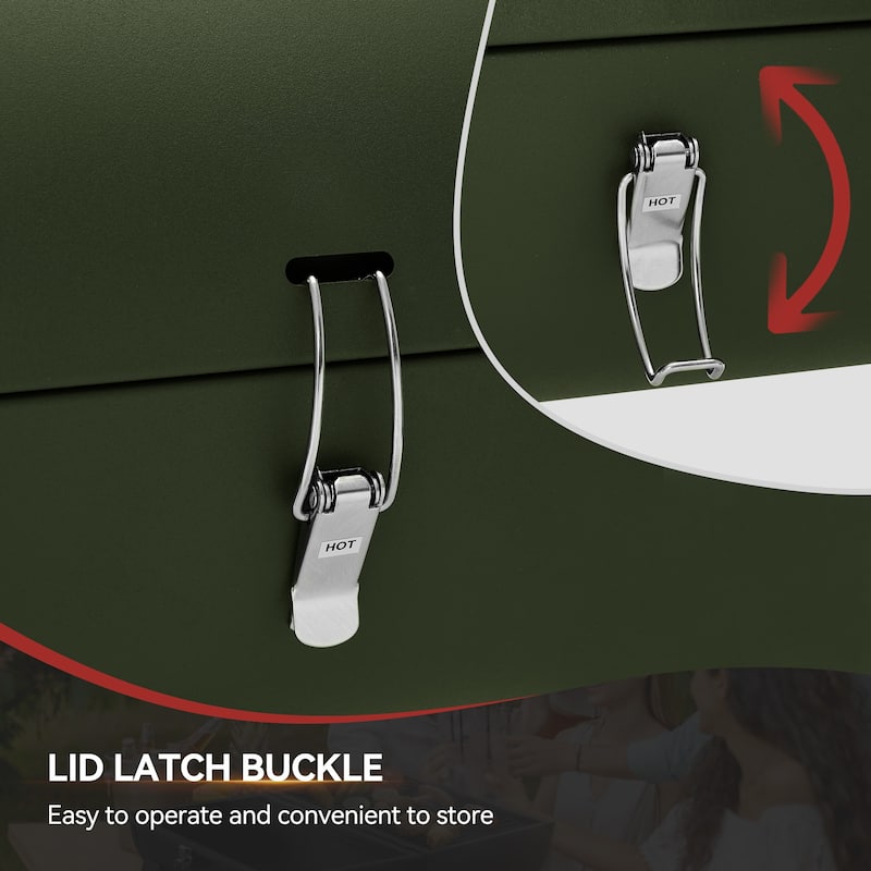 Royal Gourmet CC1015L Portable Charcoal Grill with Four Air Vents