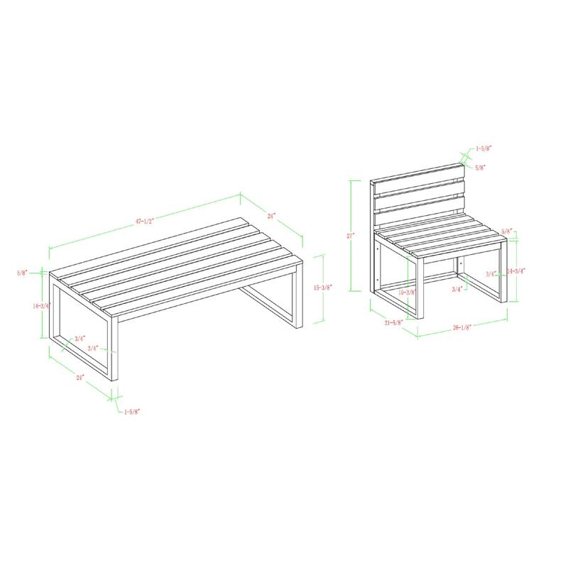Middlebrook Hampton 4-Piece Outdoor Sectional and Coffee Table