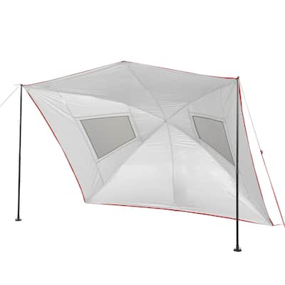 9' x 7' Gray Multi-Purpose Sunshade Beach Tent, with UV Protection