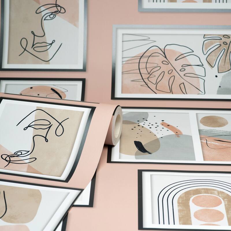 Fine Decor Krasner Pink Gallery Wallpaper