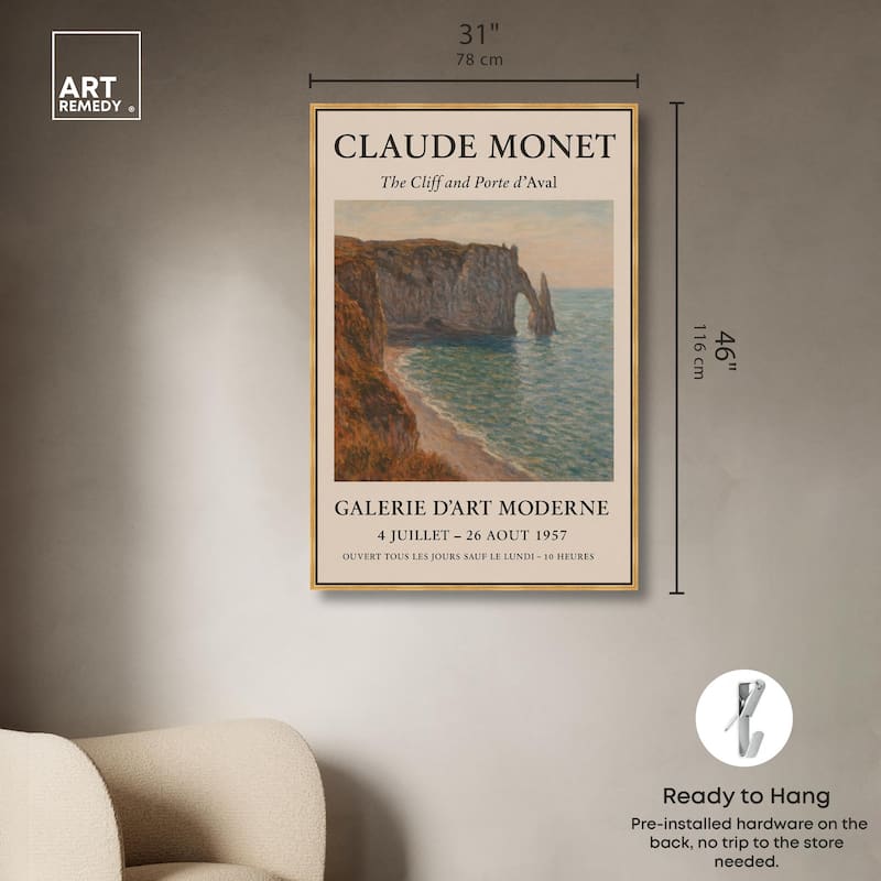 Monet's Seascape Canvas by Art Remedy